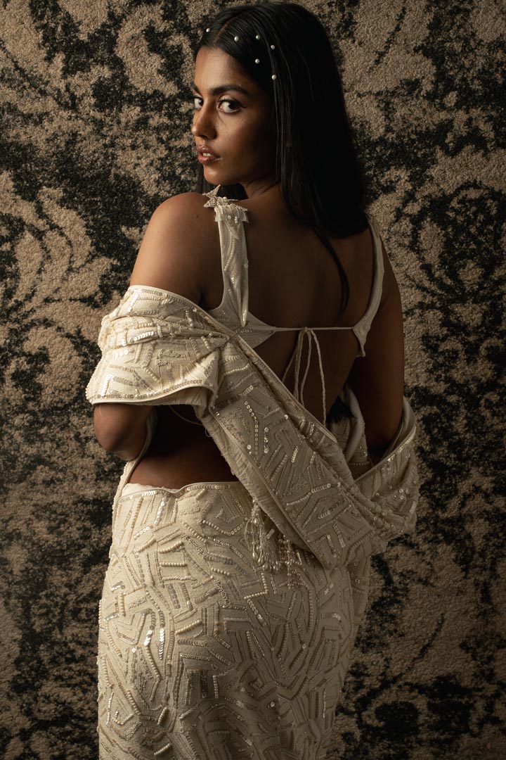 Ivory Saree