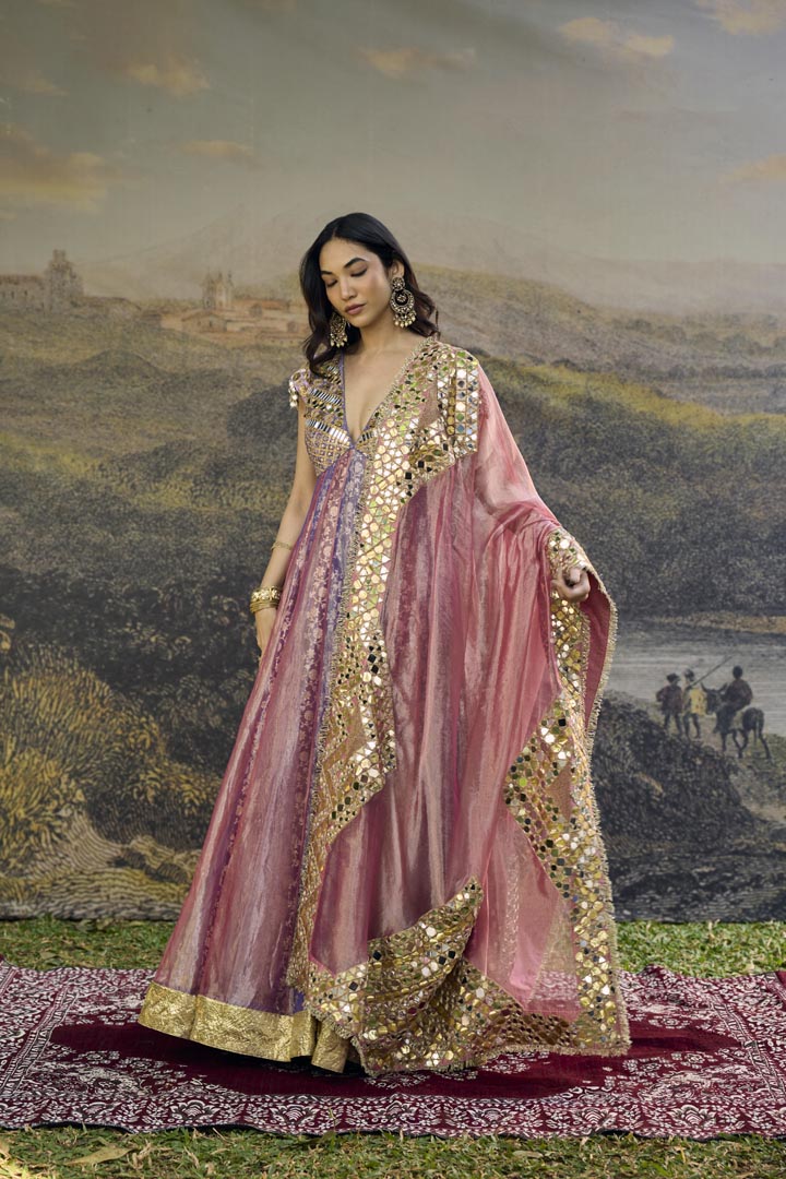 Gulrangi Mirror Anarkali Set