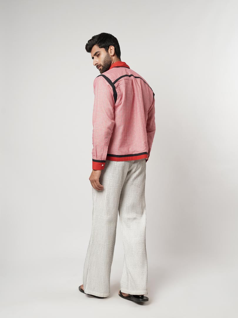 NAGA- GAMCHA BLOCK BOMBER SHACKET SET