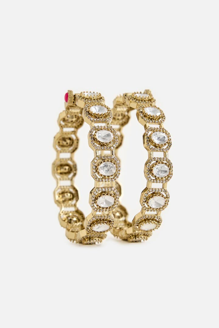 Moissanite Kundan Polki Statement Bracelet