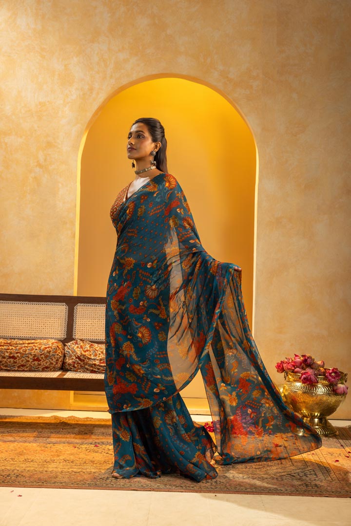 Rangtara embellished pre-stitched sareeSP4935