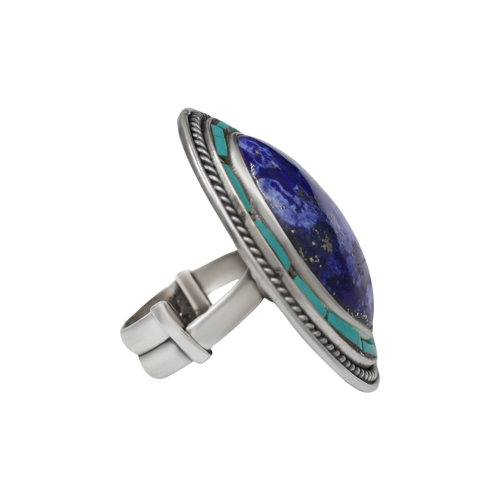 Sangeeta Boochra Handcrafted Lapis Elegance Ring