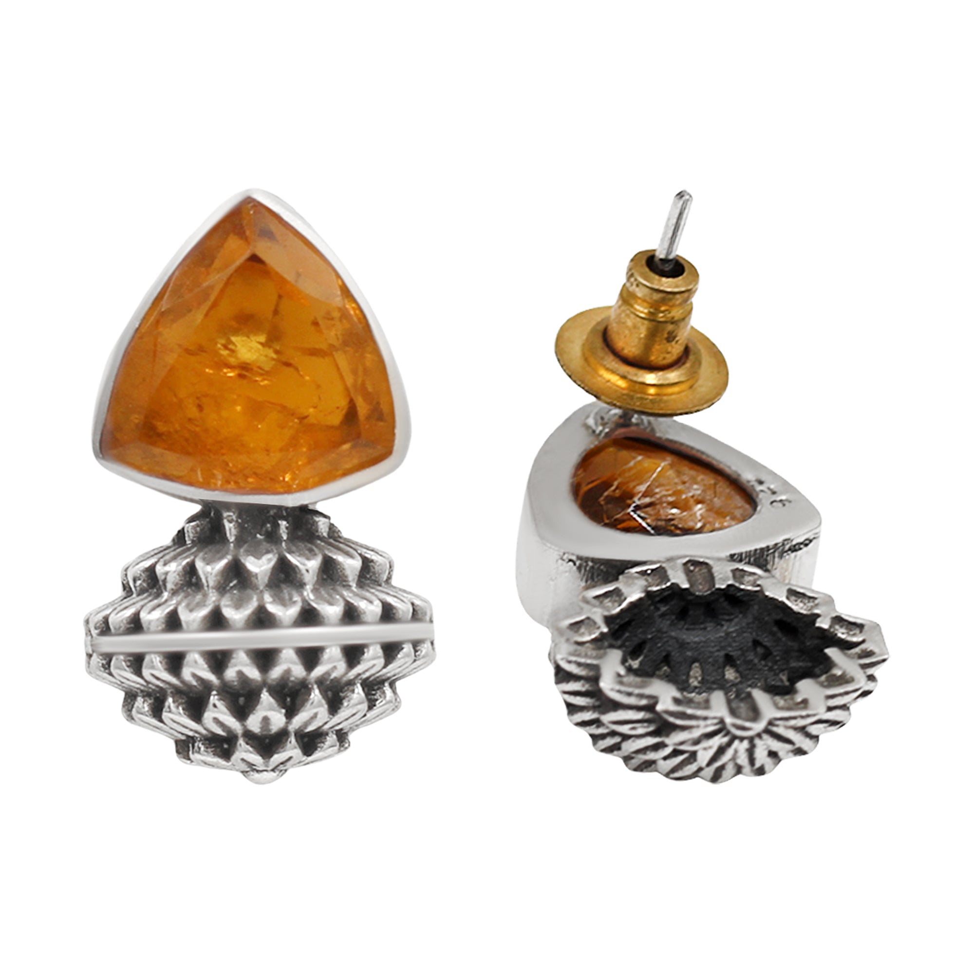 Sangeeta Boochra Designer Oxidised Silver Statement Earrings
