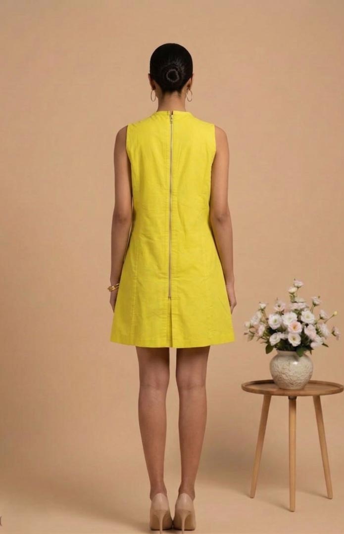 THETAA Lumina  Hand-Embroidered Poplin Floral Dress Set