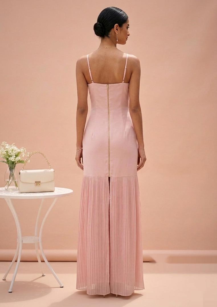 THETAA Aria  Layered Satin & Crushed Organza Dress Set