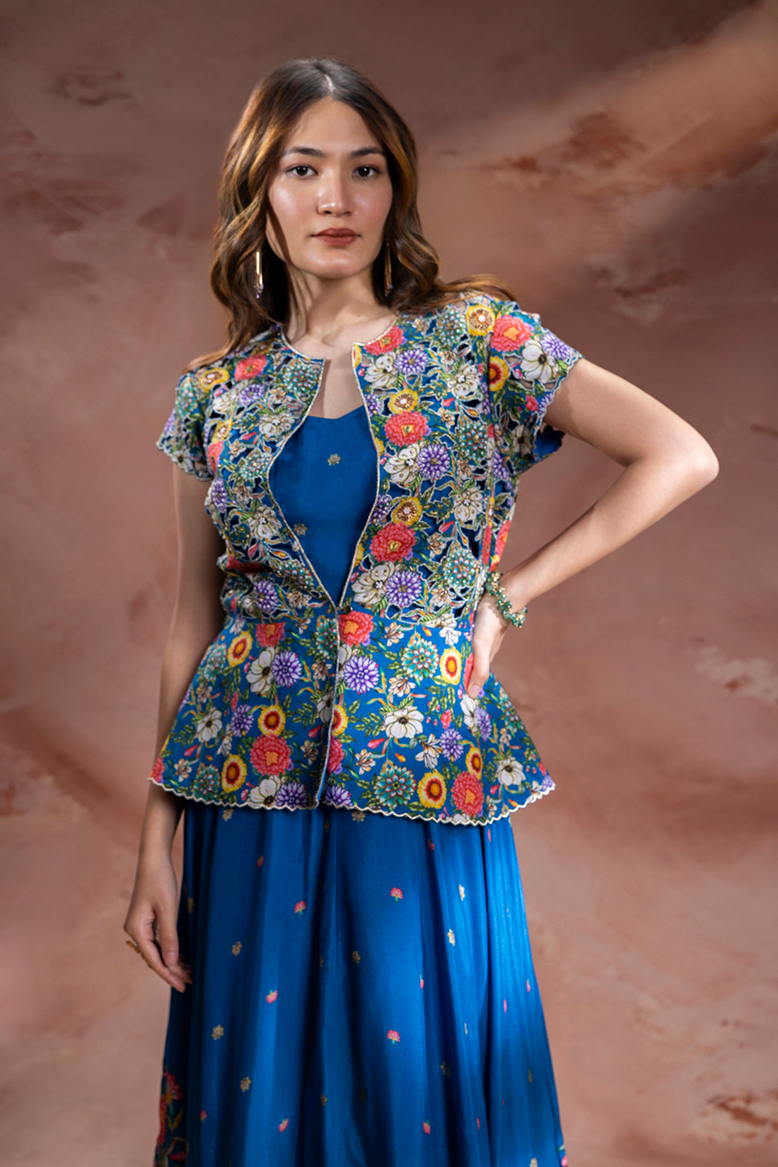 teal blue baghira asymetrical dress