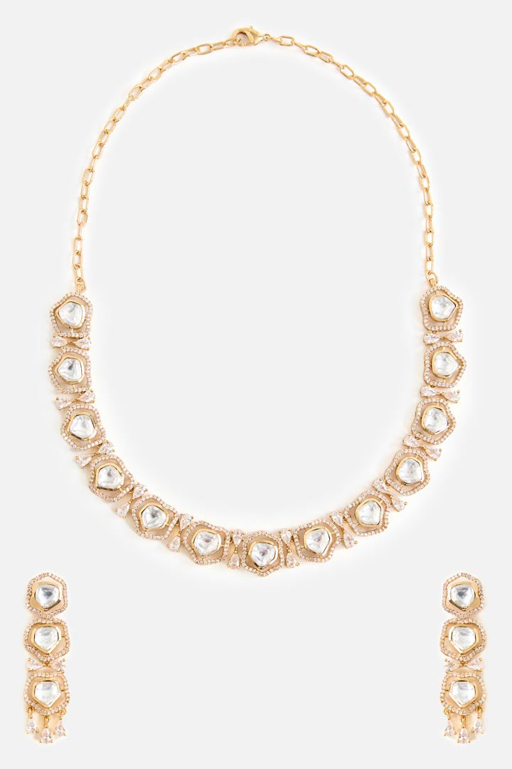 Gold-Plated Kundan Choker Set