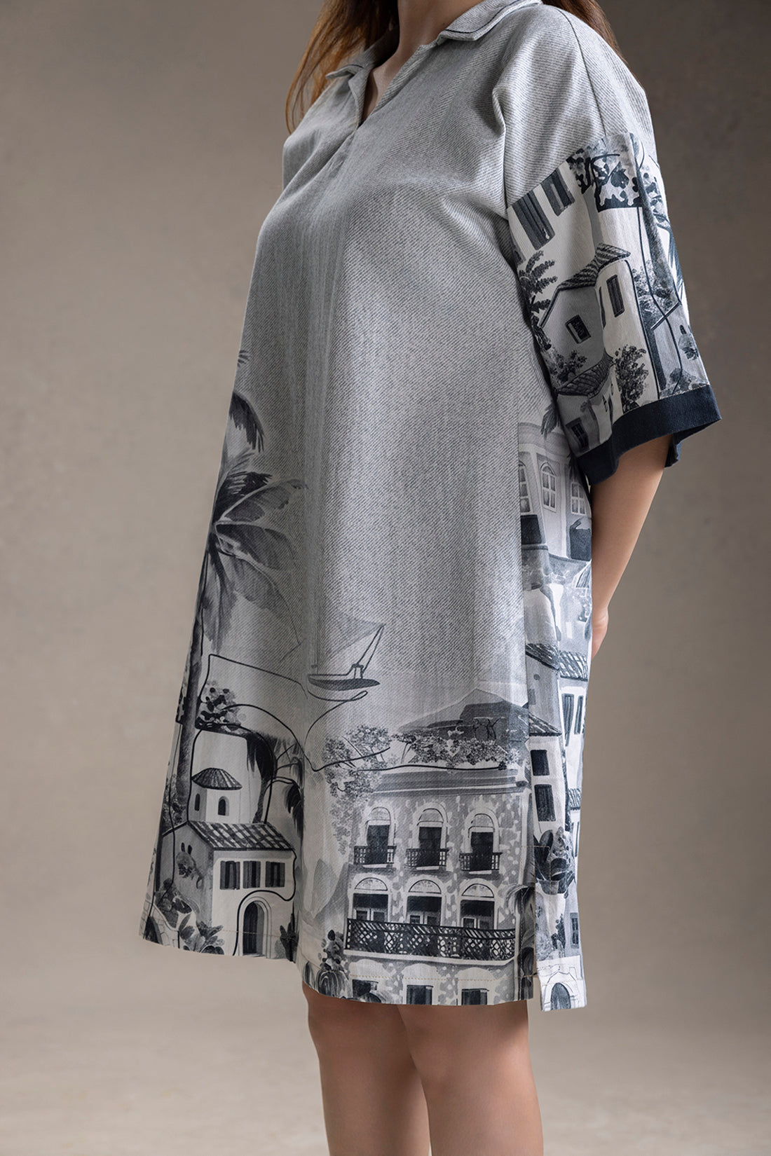 Grey Reviera Boxy dress