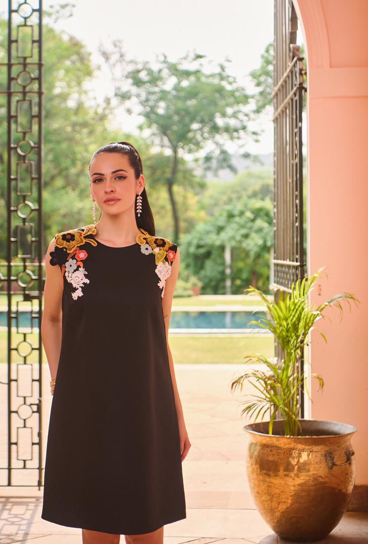 multi patchwork dress