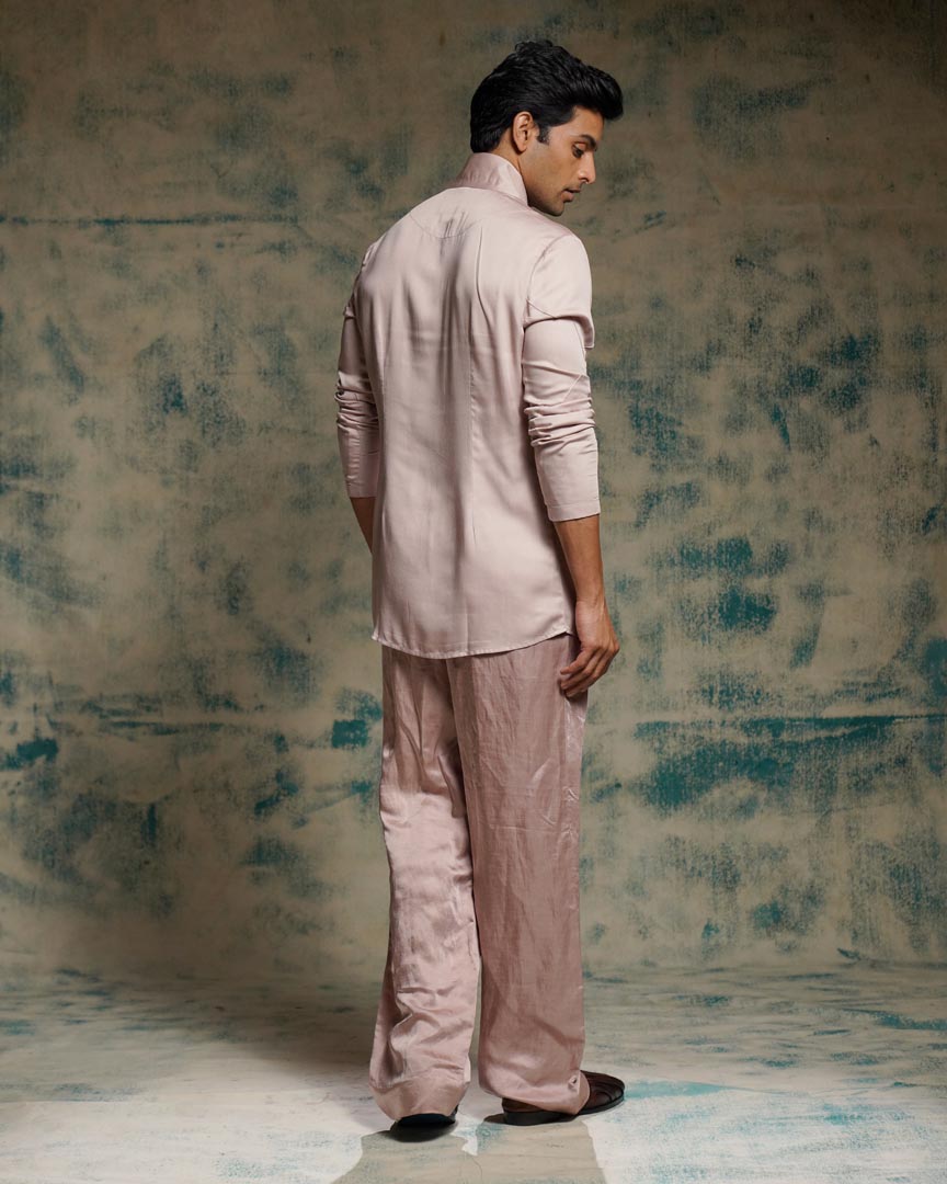 MAUVE WHISPER ASYMMETRIC SET