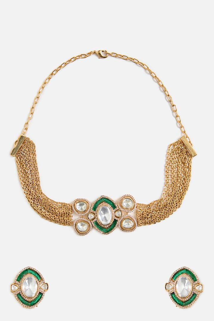 Classic Kundan Choker Necklace Set