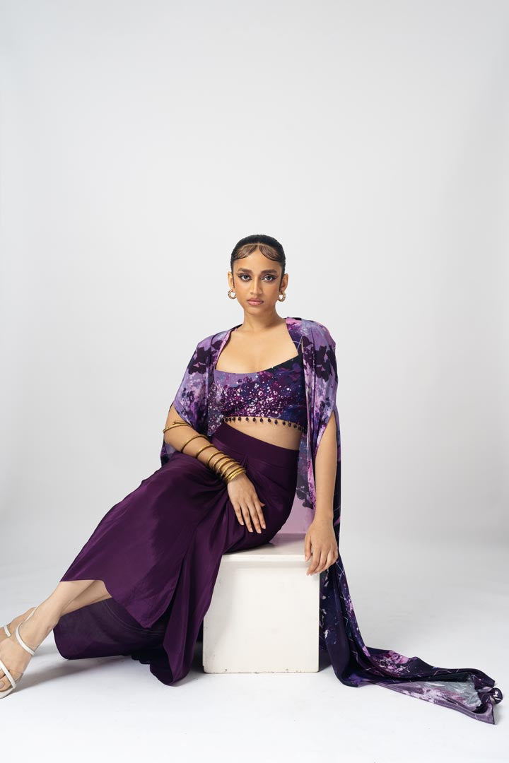Cape skirt set