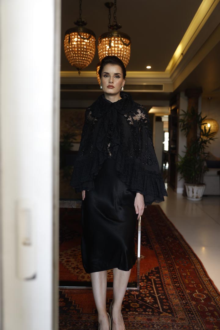 black kiara cape
