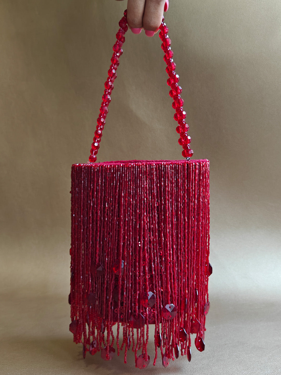 Crismon Red Shimmy Bag