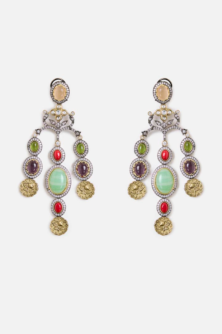 Multicolor Statement Dangler Earrings