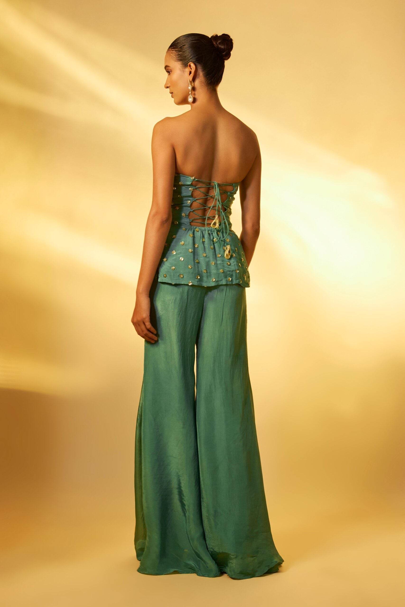 BASIL GREEN PALAZZO SET