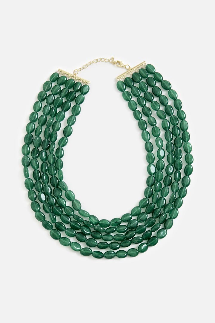 Emerald Green Layered Statement Necklace