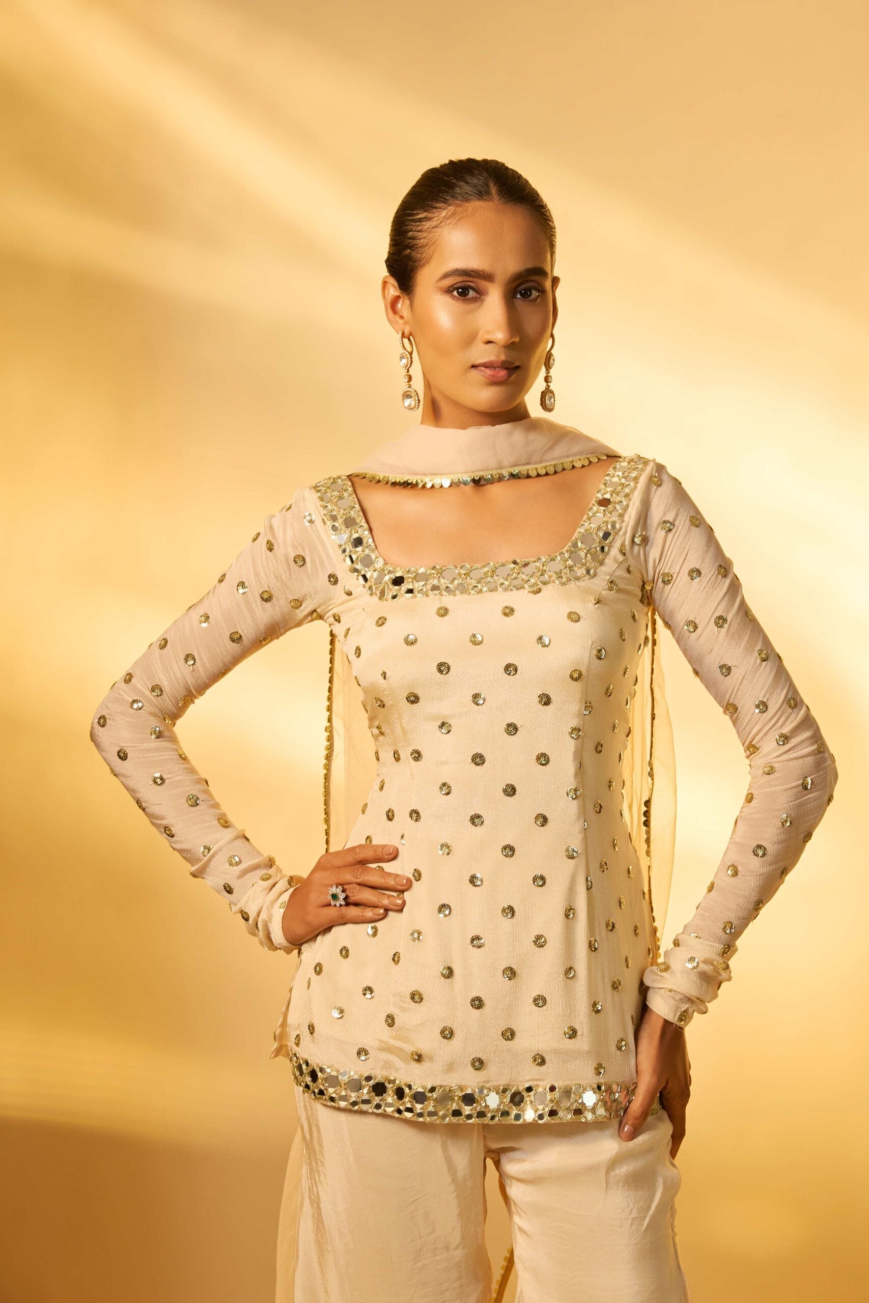 IVORY PALAZZO SET