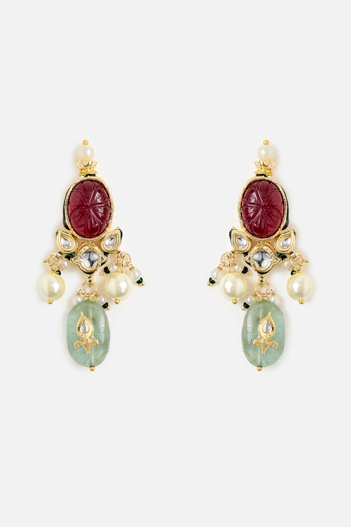 Multicolor Gemstone Choker Necklace Set