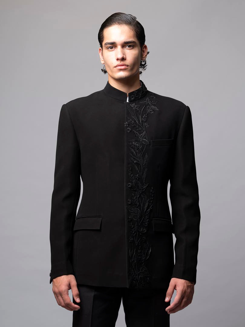 Silva embroidered bandhgala set