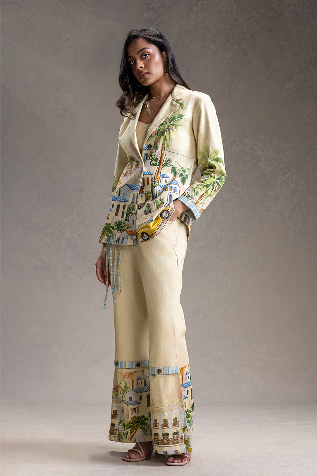 Yellow Reviera co-ord set women