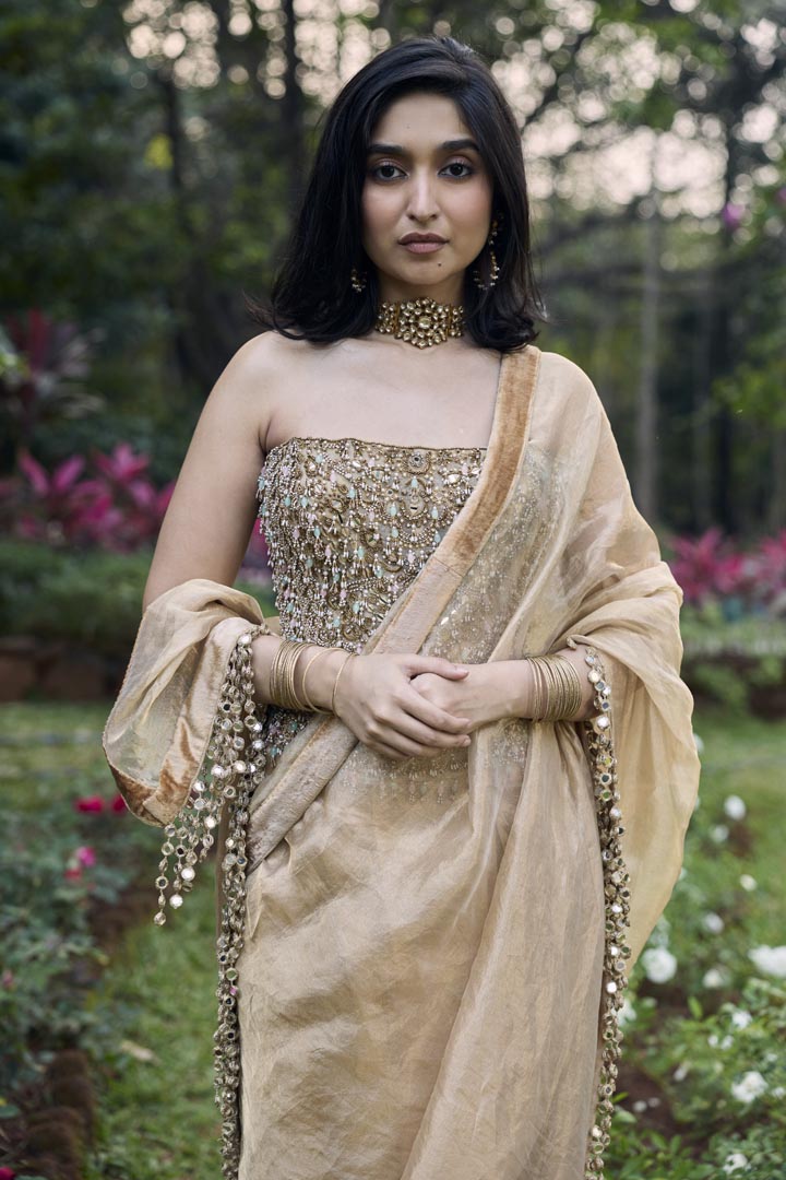 Sona Jhalaar Jadau Saree Set