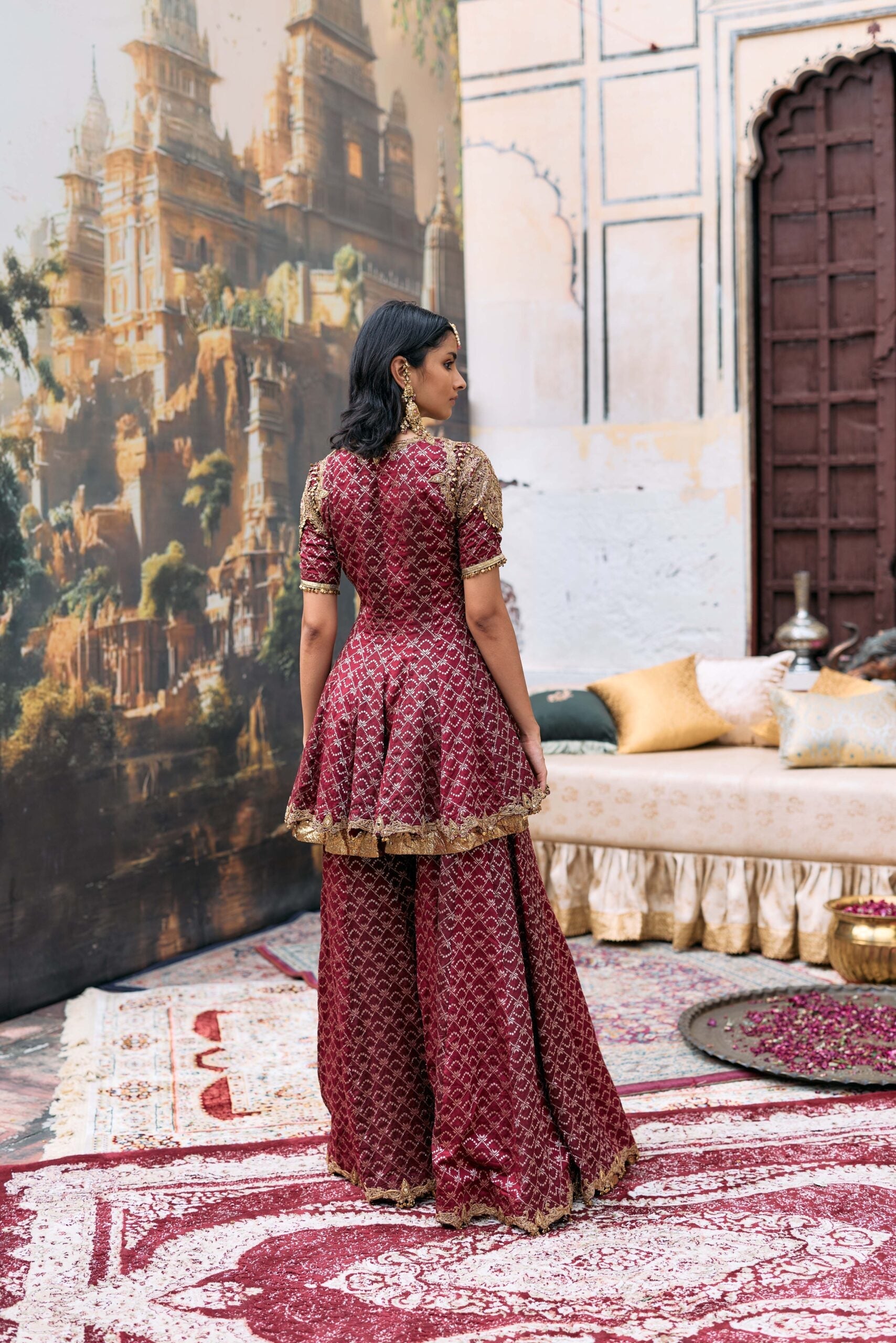 Vedi Peplum Sharara Set