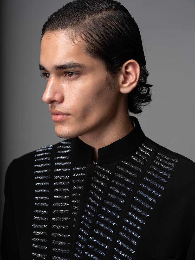 Scarr embroidered bandhgala set
