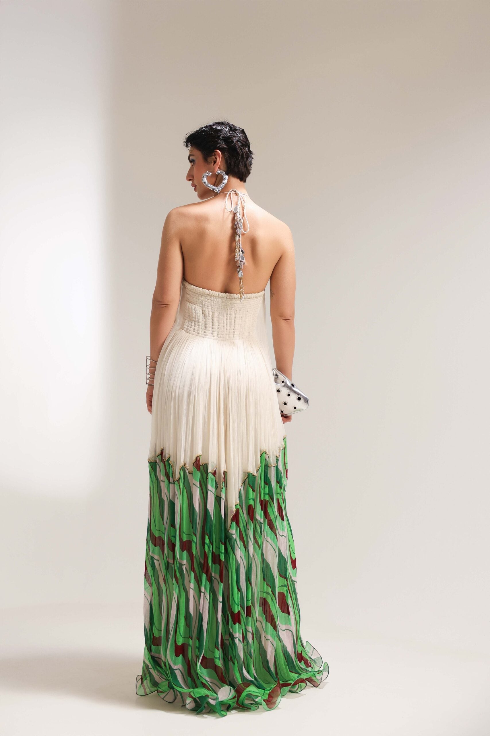 The L.A  Halter Bling Mirror Dress
