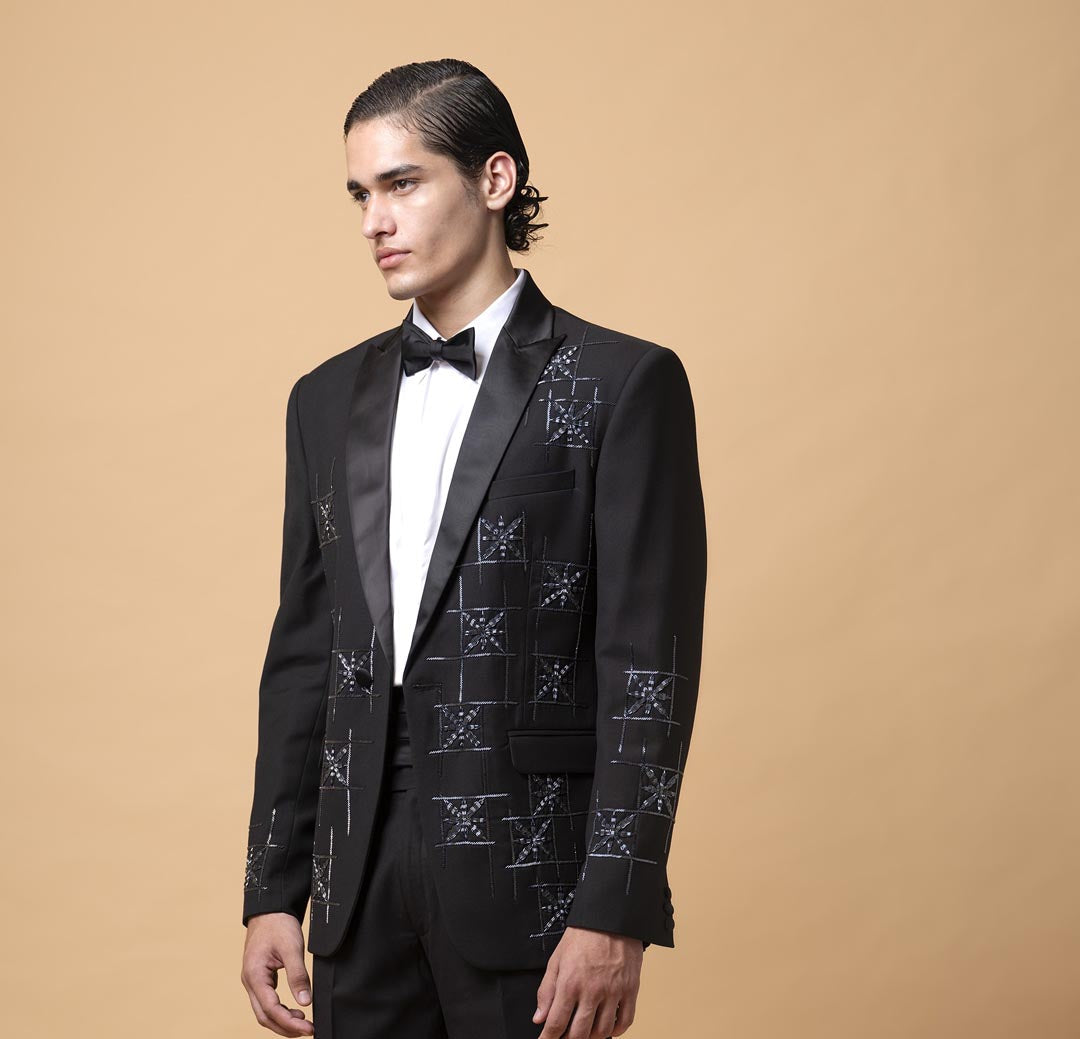 Rune embroidered blazer set