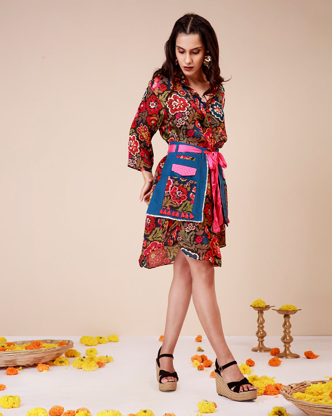 Vibrant floral waist harness