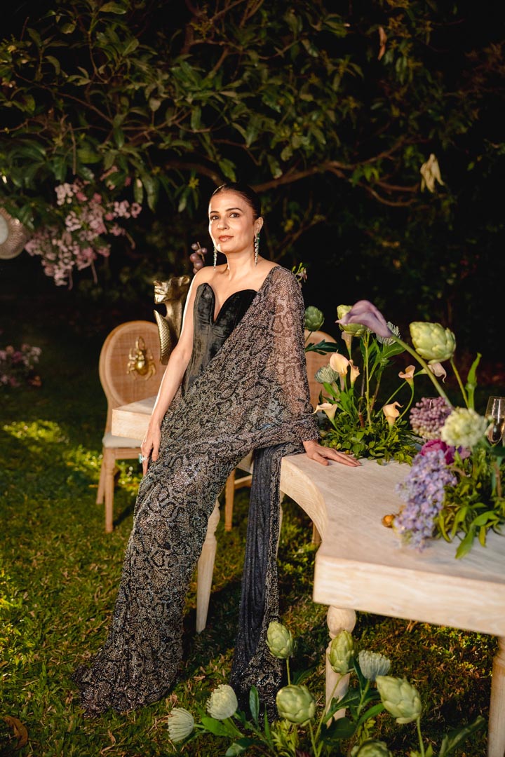 Midnight Frost Drape Set