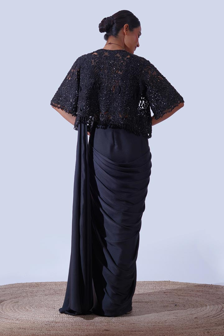 Myra Saree with Cape