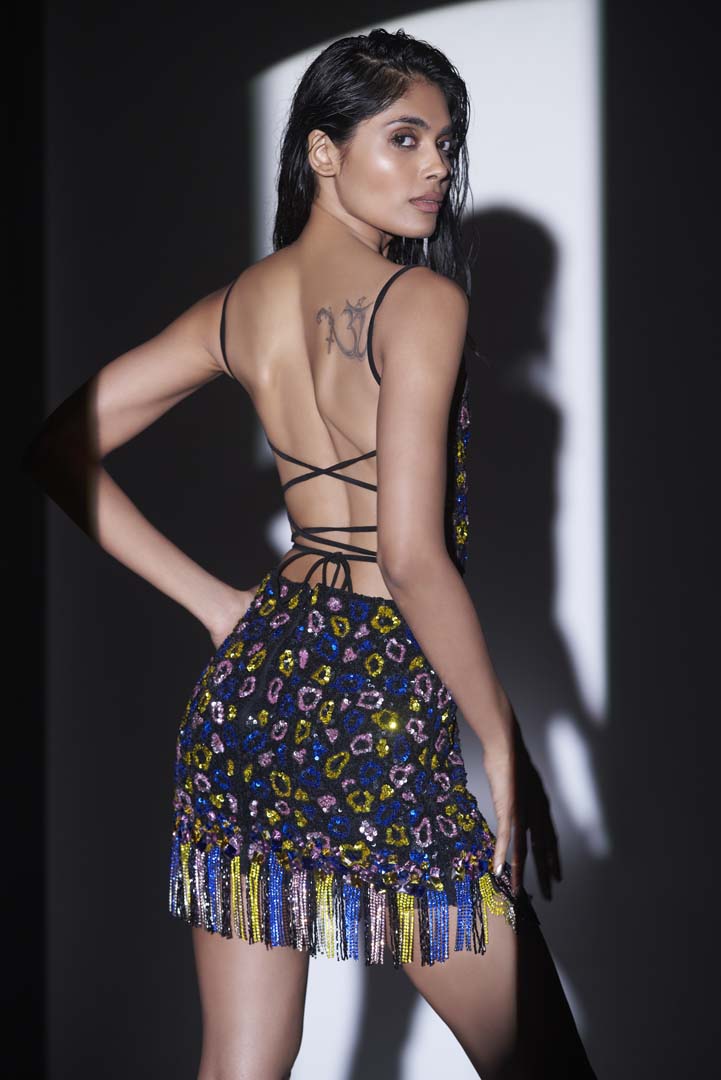 Backless Mini Sequin Dress