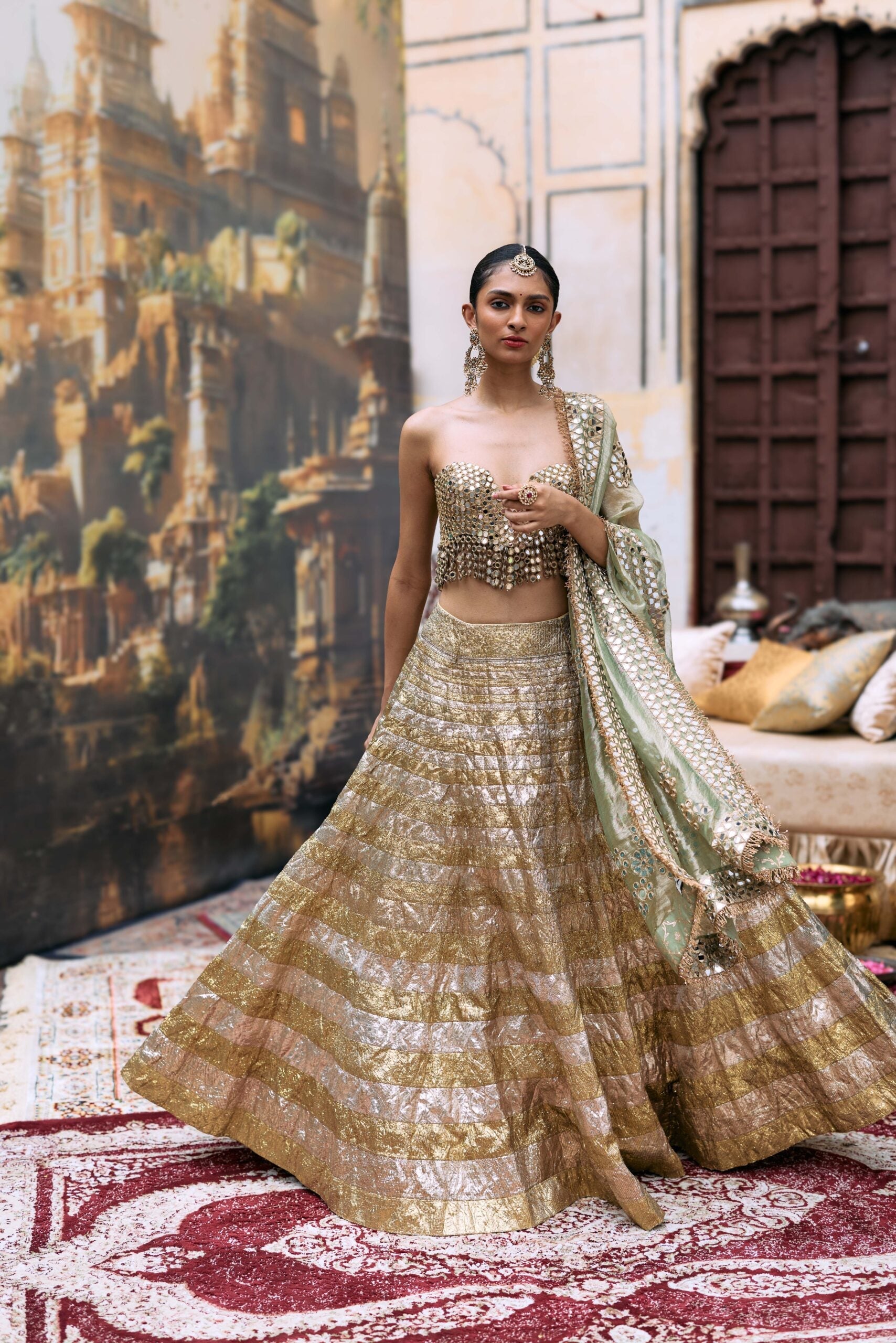 Kiran Sona Chandi Lehenga Set
