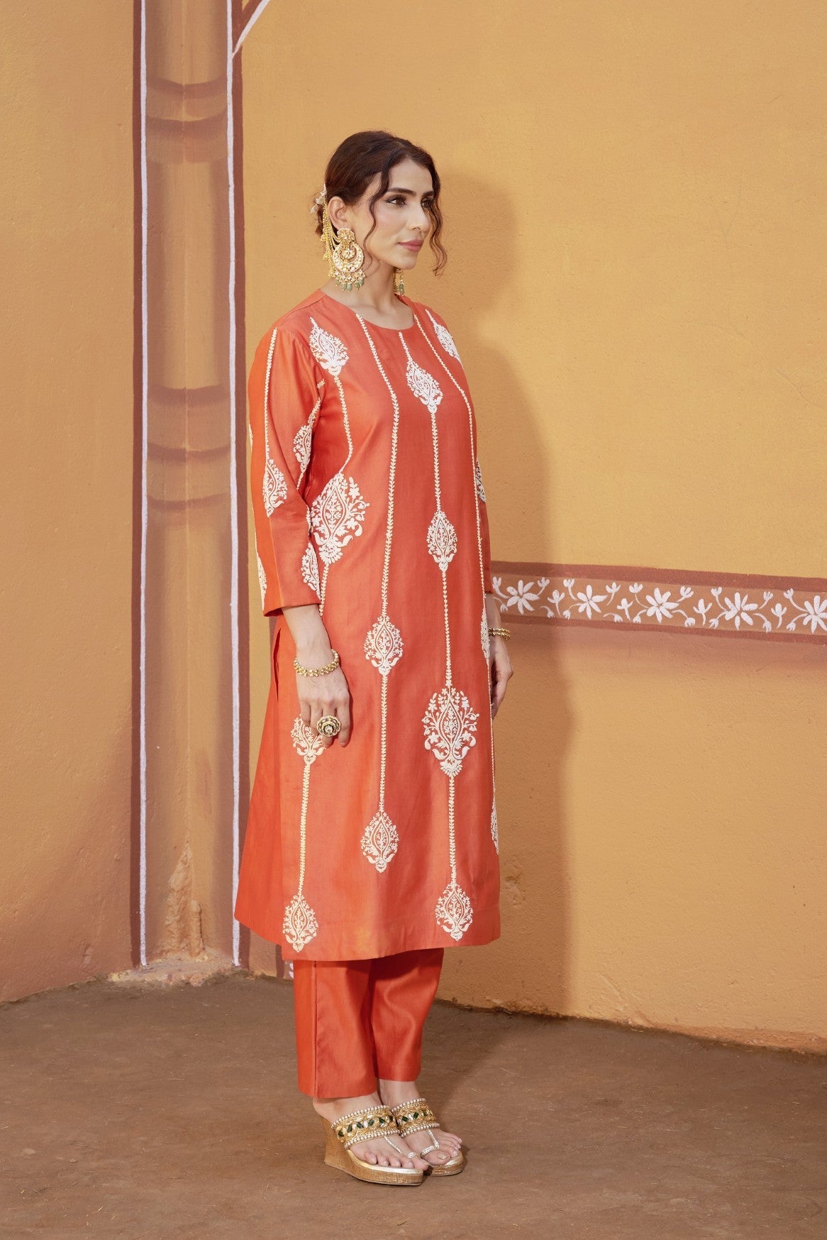 Dori Embroidry work a line Kurta Set
