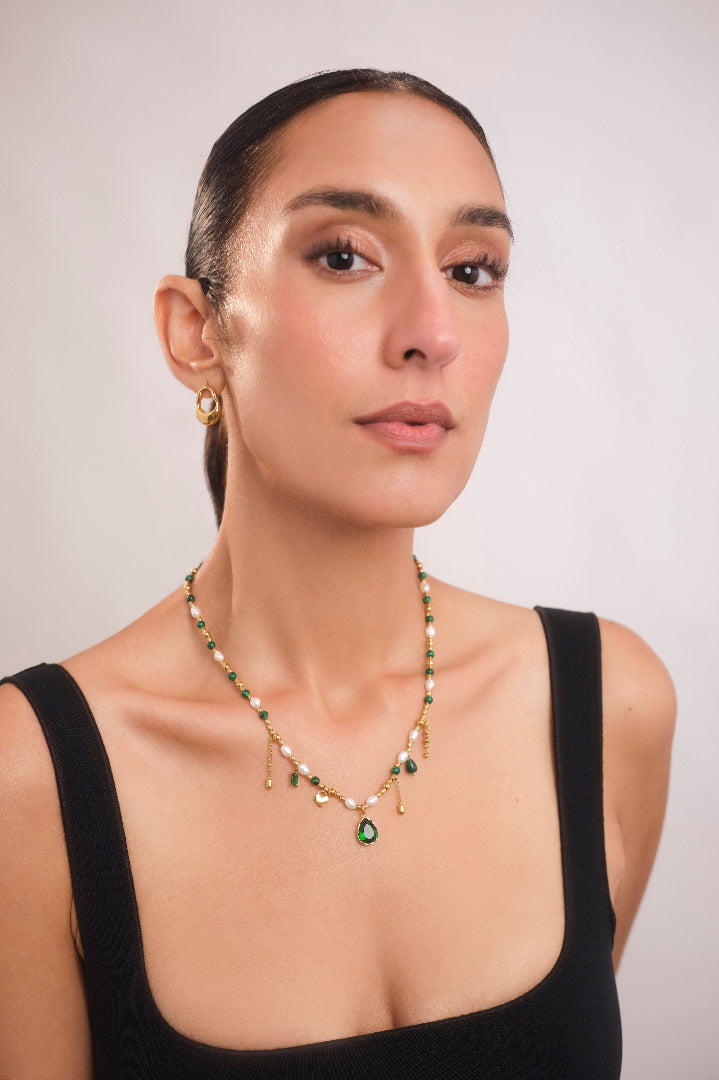 Emerald Pearl Necklace