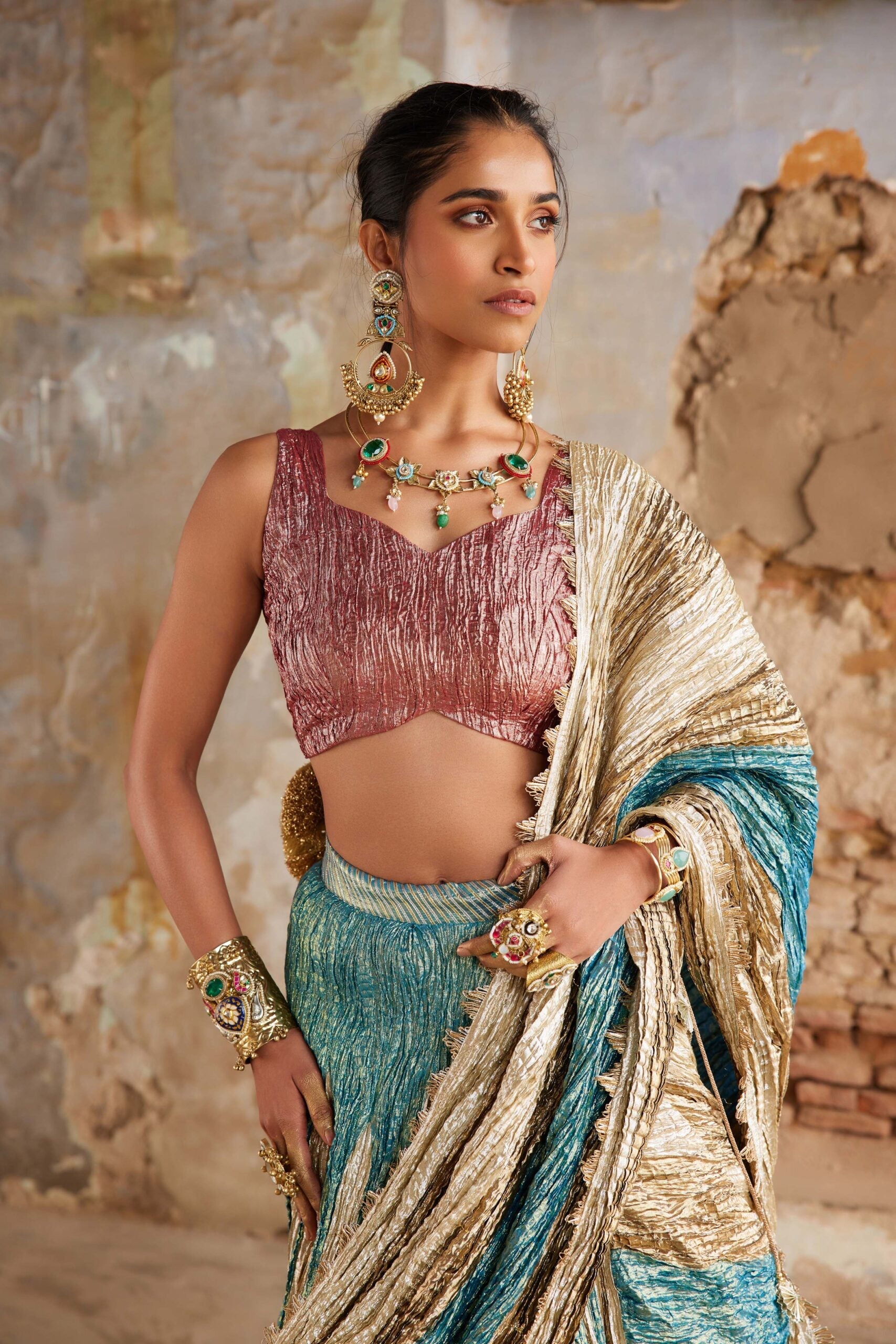 DRAPE SAREE SET EBN1