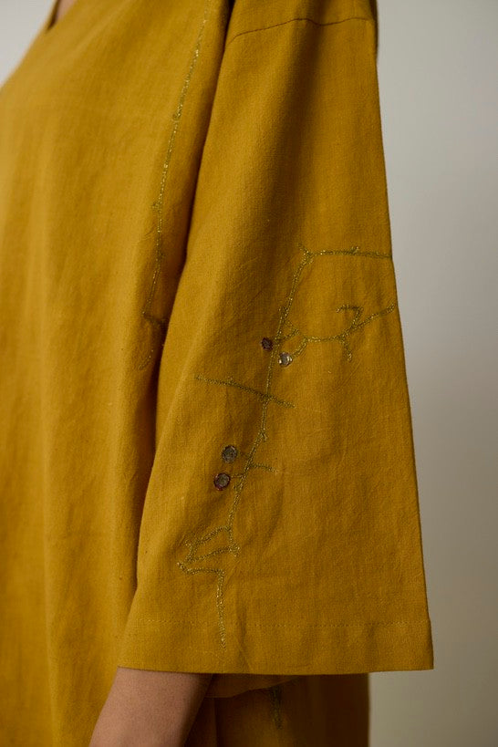 NERA | Turmeric Yellow Handloom Cotton Kurta Set