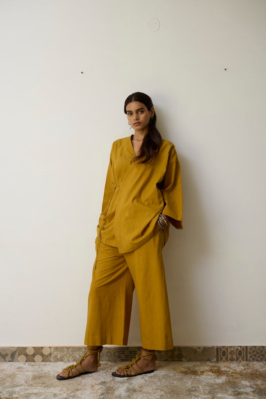 NERA | Turmeric Yellow Handloom Cotton Kurta Set