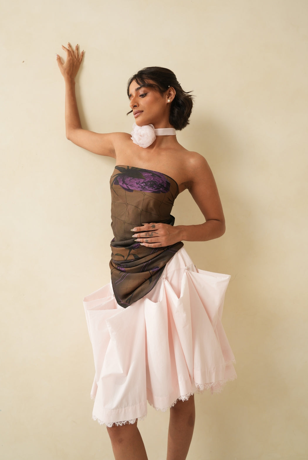 Peony Bloom Floral Silk Scarf - Lightweight Luxury Designer Wrap