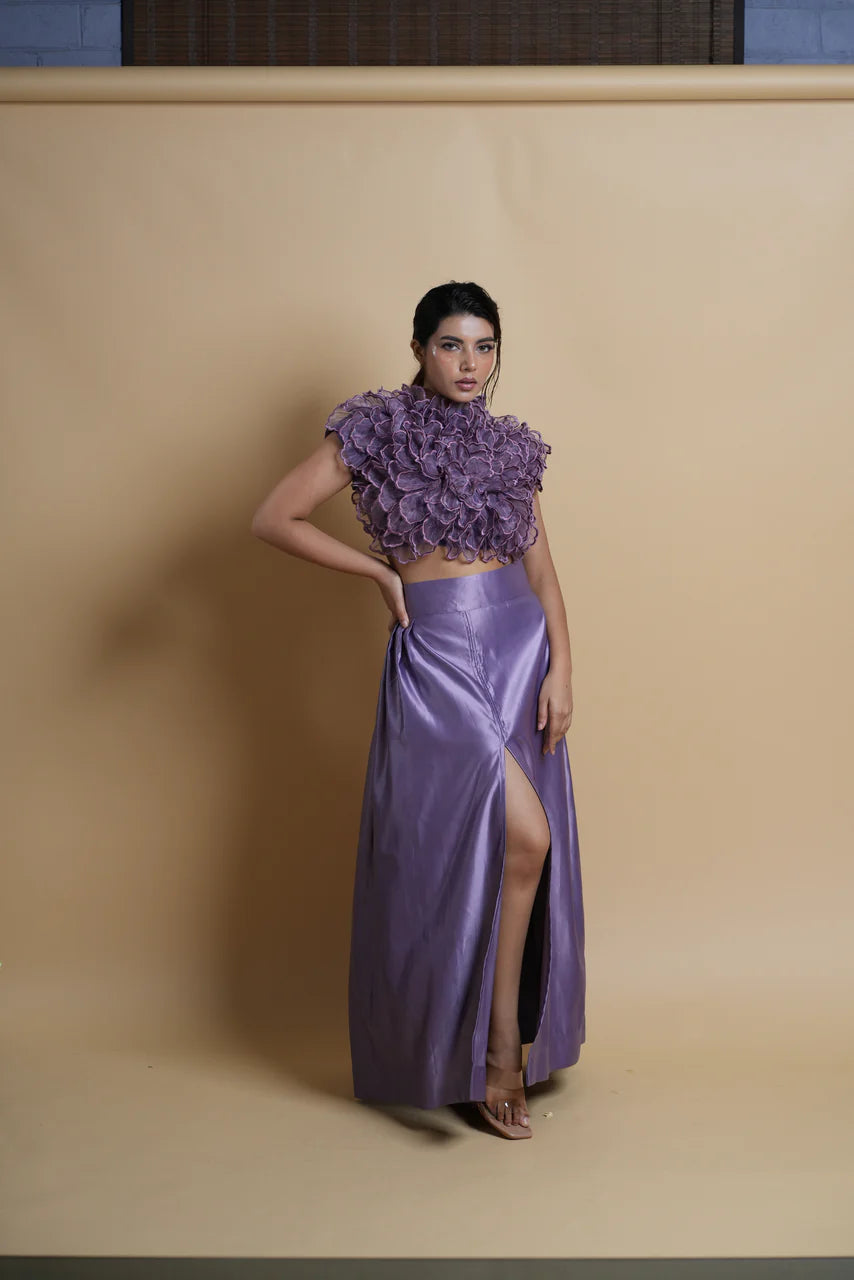 Purple Marigold Skirt Top