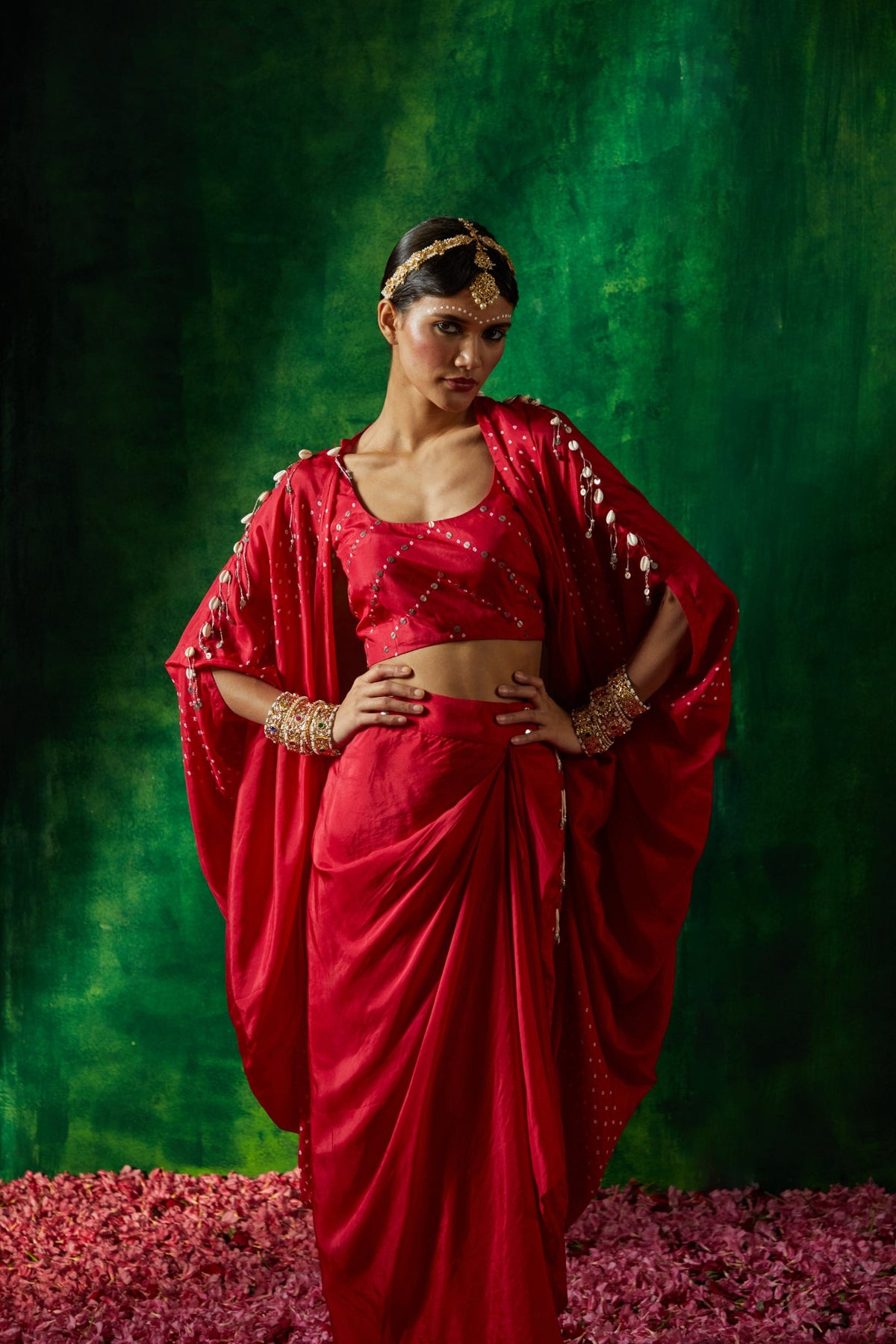 Scarlet Red Cape Set