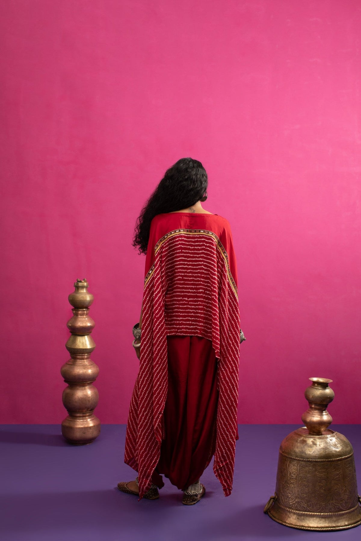 Mangalya asymmetrical cape set