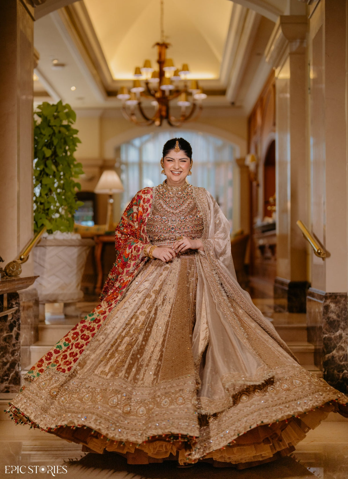 Anshula in Swarnali Bridal Lehenga Set