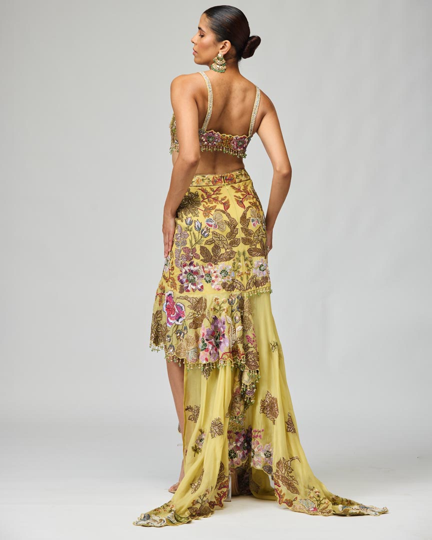 ASSYMETRIC ORGANZA CO-ORD SET