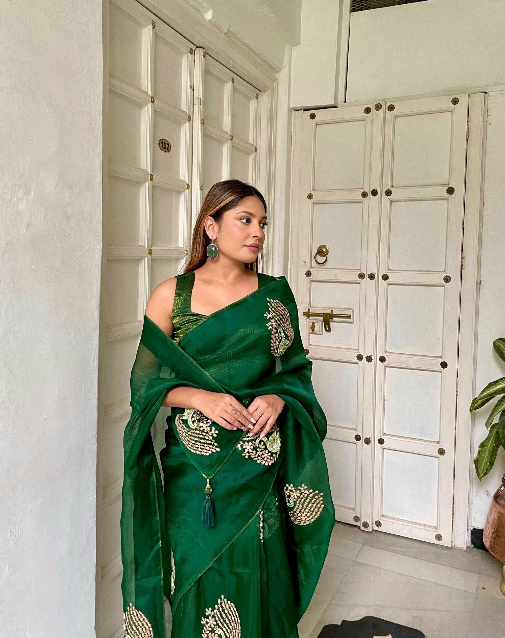 Peacock Boota Saree