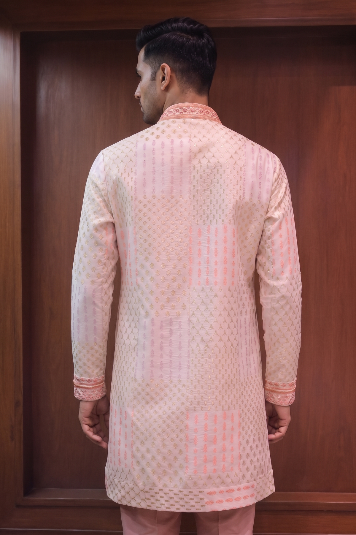 Hand-Embroidered Patterned Kurta