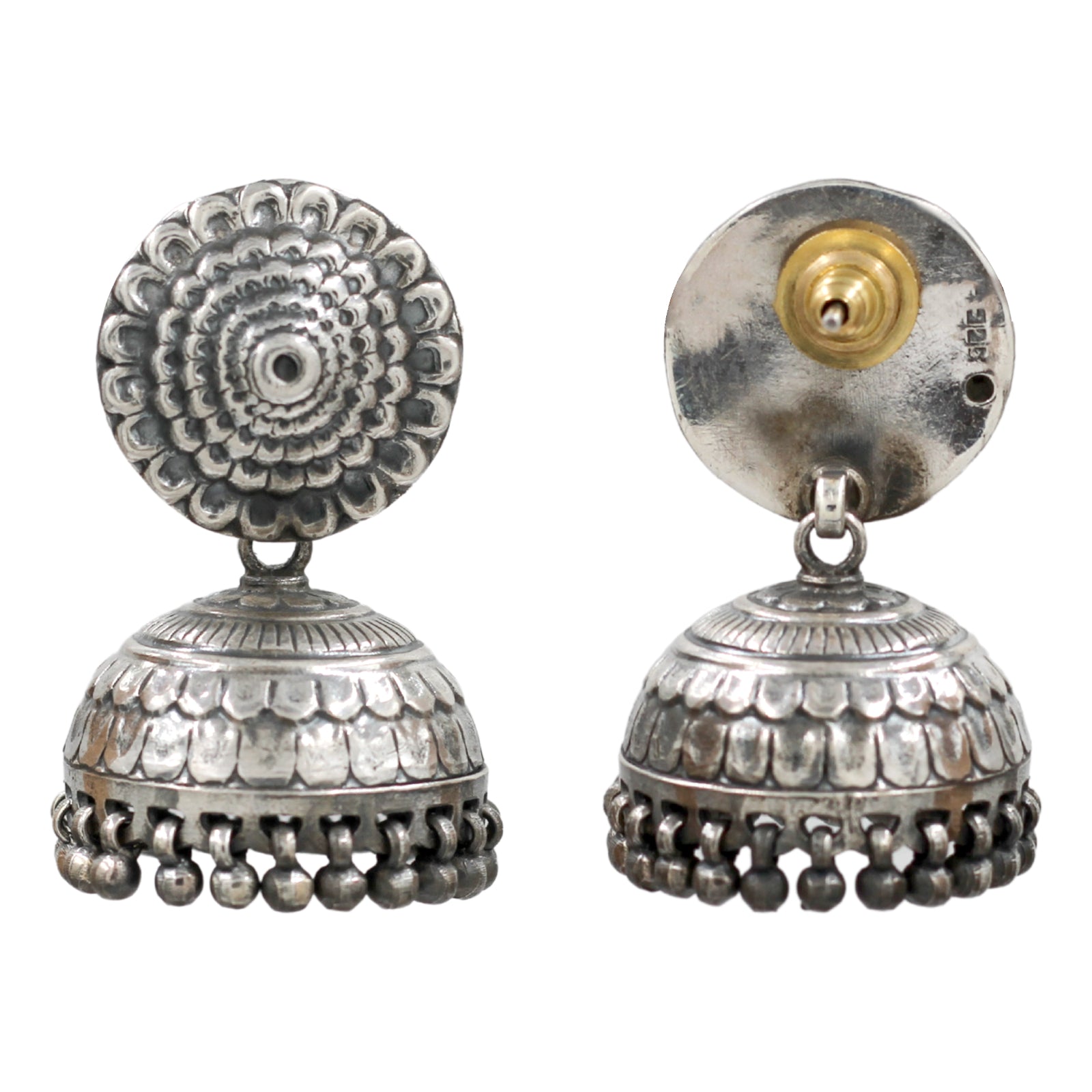 Sangeeta Boochra Statement Oxidised Jhumka Earrings