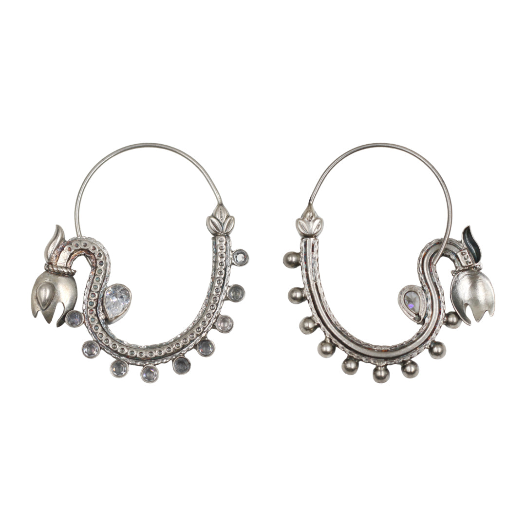 Sangeeta Boochra Heritage Oxidised Hoop Earrings